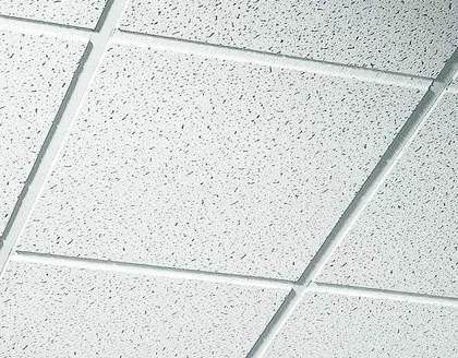 White mineral fiber acoustic ceiling tiles
